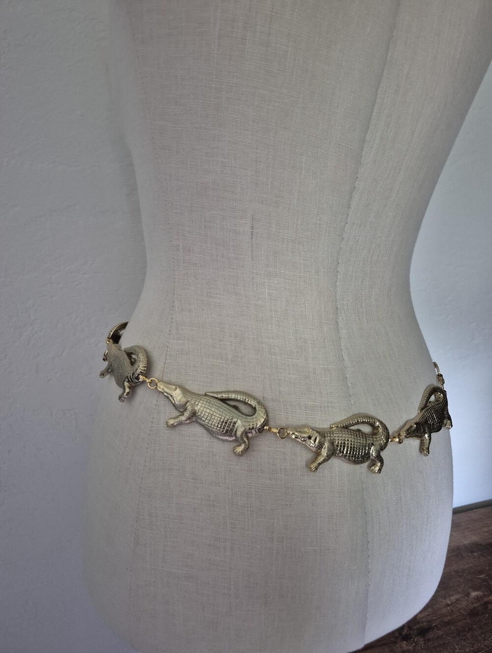 Gold Alligator Link Belt L/xl